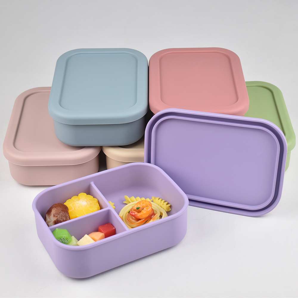 Baby Food Prep Containers - Пищевой силиконовый ланч-бокс Bento с 3