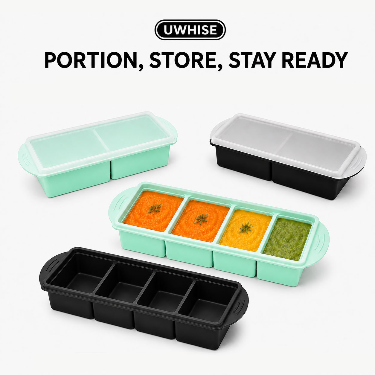 Baby Food Prep Containers - Силиконовый контейнер для заморозки супа Uwhise