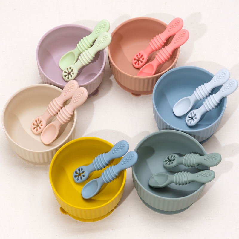 Baby Food Weaning - Силиконовая ложка для кормления, 2 шт./компл.,