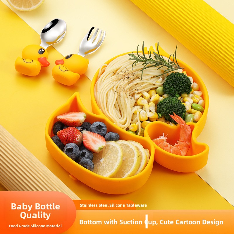 Baby Food Apron - Набор детской посуды из силикона и