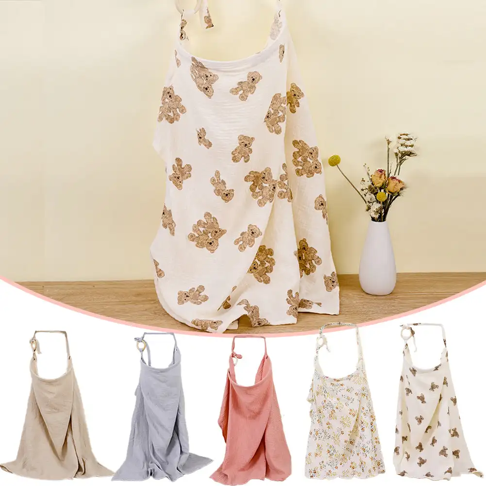 Baby Food Apron - Хлопковый чехол для кормления грудью, регулируемый,