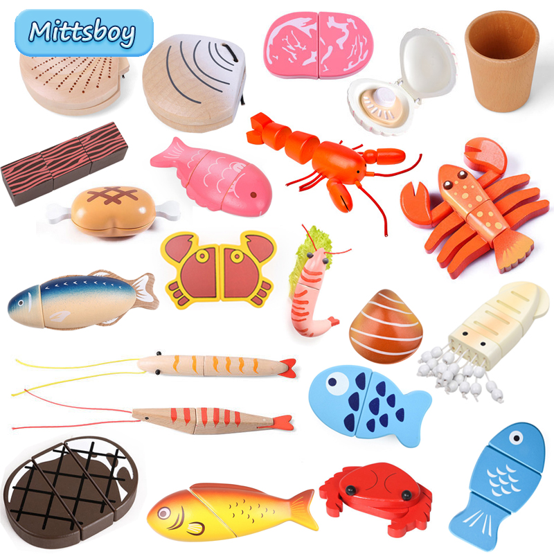 Baby Food Shrimp - Новинка моделирование Монтессори Магнитный игровой домик